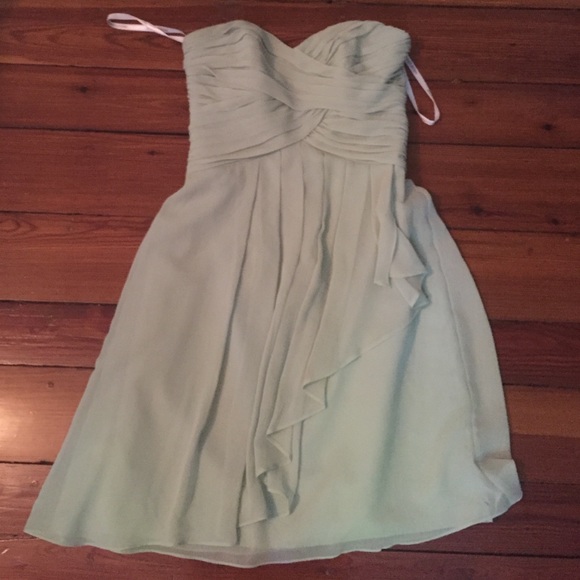 David's bridal strapless bridesmaids dress