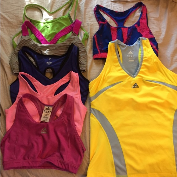 Nike Tops - Bundle of sz L athletic sports bras/tank.