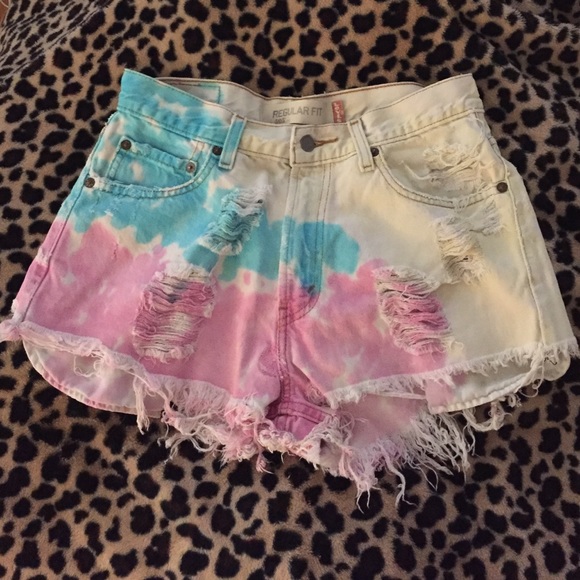 Tie dye High waist shorts