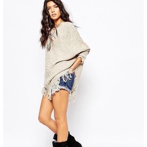 ASOS boho poncho sweater