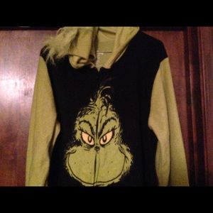 Grinch one piece footed pajamas