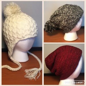 Bundle of three beanies