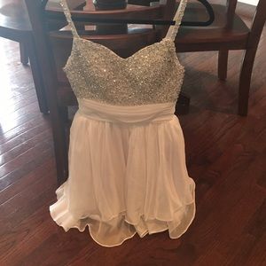 White sequined party/homecoming dress- never worn