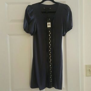BCBG NWT Knit top, jeweled vertical detailing