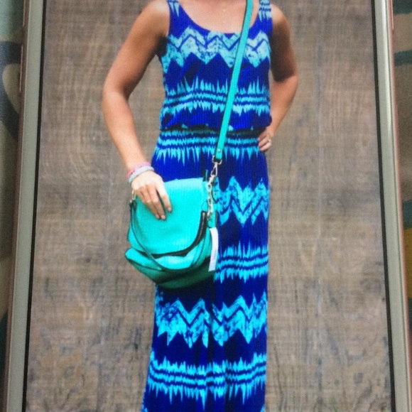 Pixley maxi chevron dress nwt