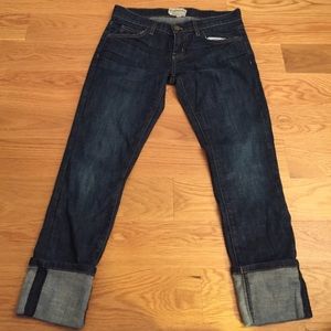 Current/Elliott cropped and cuffed jeans
