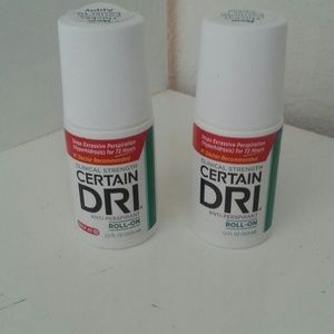 SOLD 2 pack new certain dri roll on