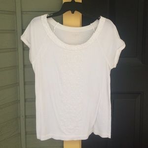 J. Crew White Embroidered Top! (S)
