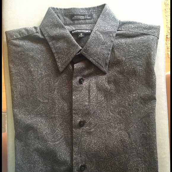 EXPRESS Men's Button-down Patterned Shirt