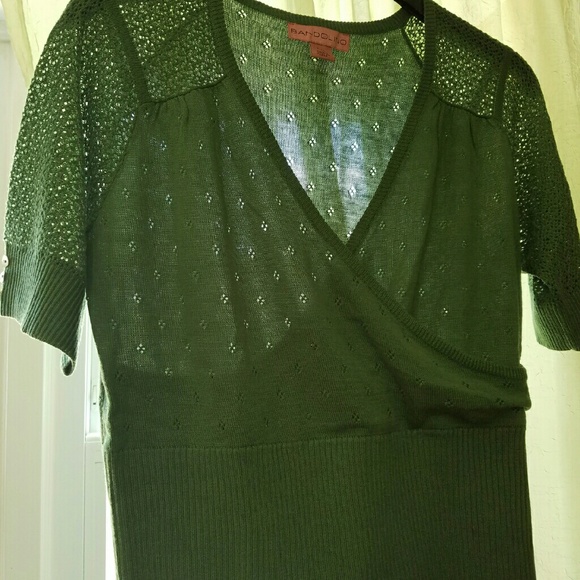 SALE - Bandolino ( L) green sweater - Picture 2 of 3