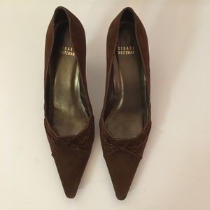 STUART WEITZMAN BROWN SUEDE HEELS PUMPS SIZE 40 STUART WEITZMAN BROWN SUEDE HEELS PUMPS SIZE 40