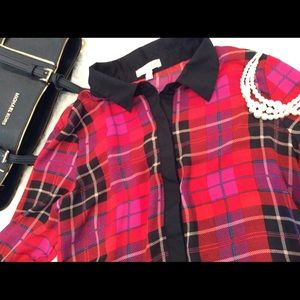 Plaid Gianni Bini top