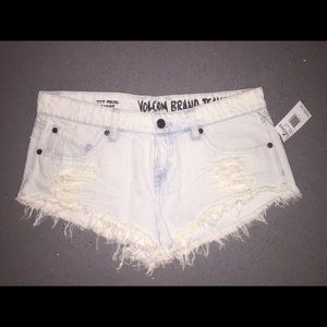 Volcom Ripped Micro Shorts- NWT