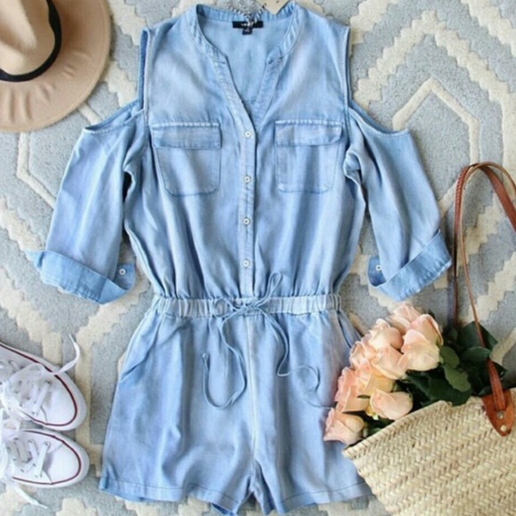 NWT Spool 72 Chambray Romper