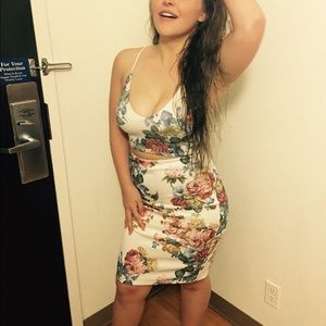 Floral top and skirt