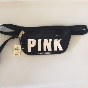 Victoria's Secret PINK black fanny pack