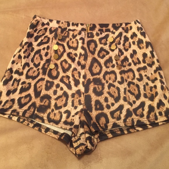 Leopard High Waist Shorts