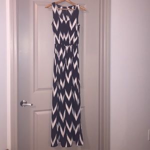Black and White Chevron Maxi Dress