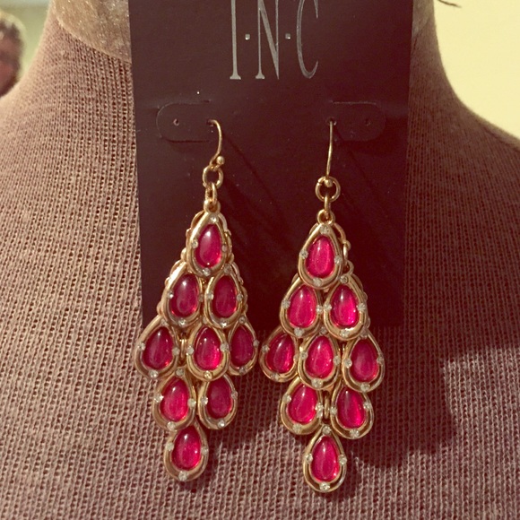 Chandelier earrings.