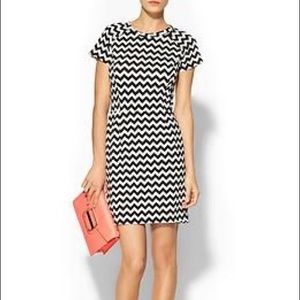 Chevron knit sheath dress