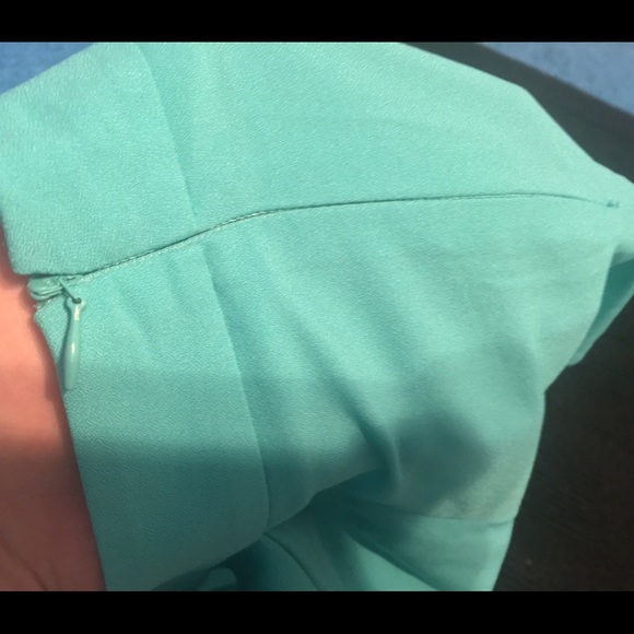 Turquoise High Waisted Shorts - Picture 3 of 3