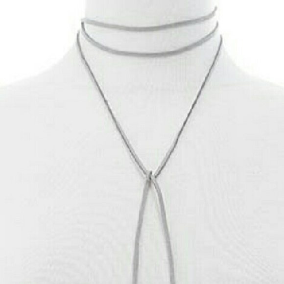 Grey Wrap Choker - Picture 3 of 4