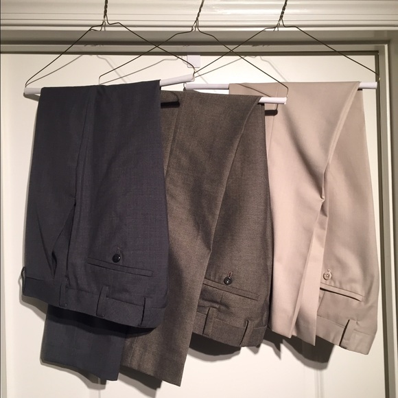 Three pairs of Nordstrom dress pants. 32x30