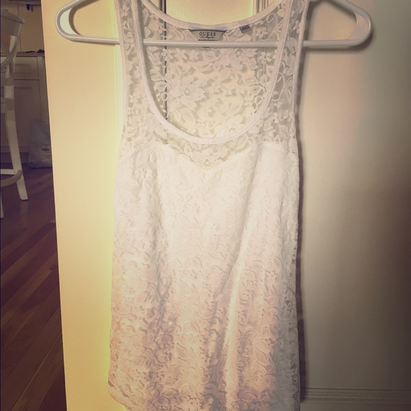 White lace Guess shirt