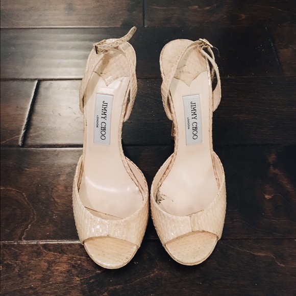 Jimmy Choo cream heels