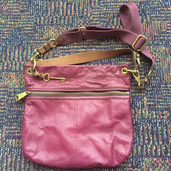 Purple Fossil Purse - leather like new