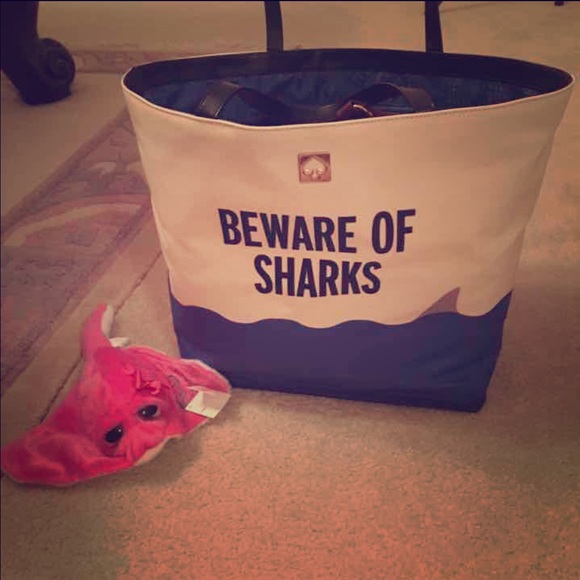 Kate Spade Beware of Sharks Large Tote