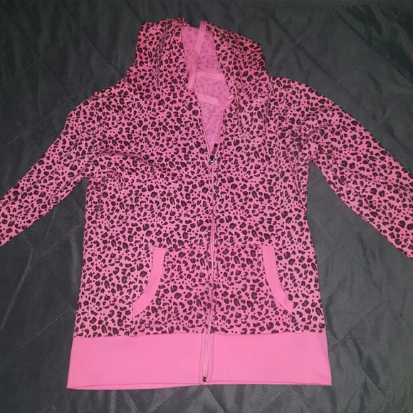 love peace hope by zenana Tops - NWOT hot pink cheetah hoodie