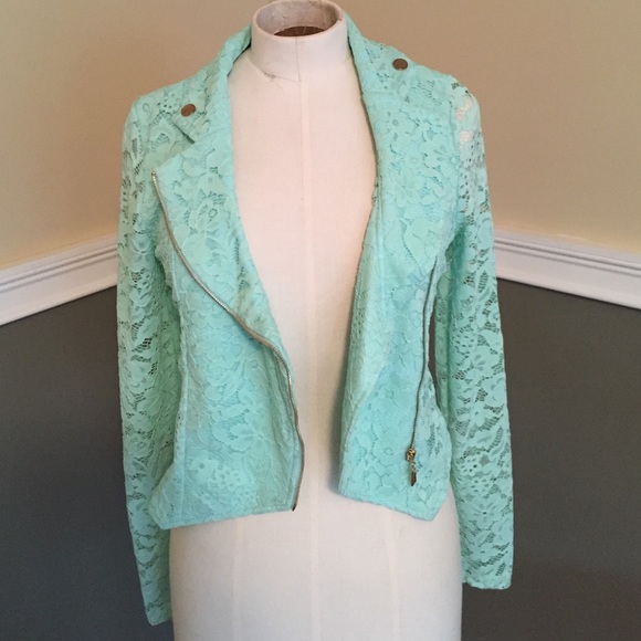 Teal lace blazer 💎💎💎 - Picture 1 of 2