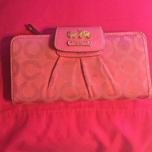 Pink coach wallet