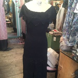 Nightcap Spanish lace off the shoulder dress