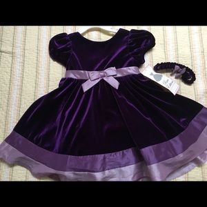 Cute formal Purple dress with headband.