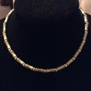 Stainless steal bamboo designed  choker necklace