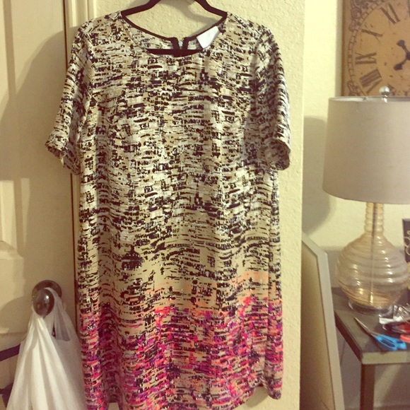 Print shift dress
