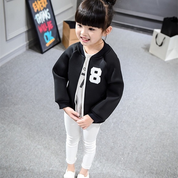 **SALE**Girls embroidered baseball jacket