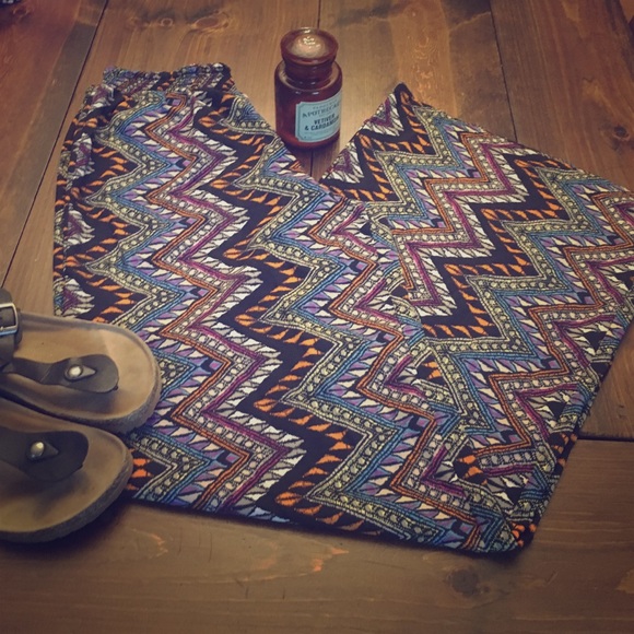 Tribal Print Palazzo Pants - Size Medium