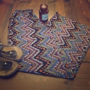 Tribal Print Palazzo Pants - Size Medium