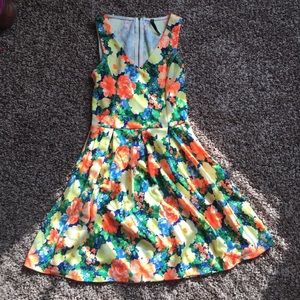 Fluorescent floral dress size small