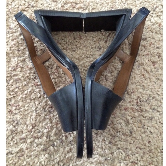 EUC Enzo Angiolini Black Slingback Leather Heels - Picture 3 of 4