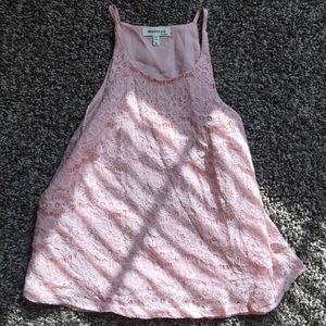 Light pink/peach lace tank size xs