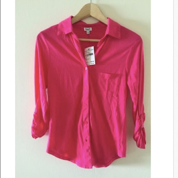 🚫🚫🚫SOLD🚫🚫🚫Splendid pink Button Down Shirt XS - Picture 3 of 3