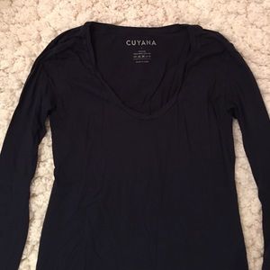 M Cuyana long sleeved tee - navy