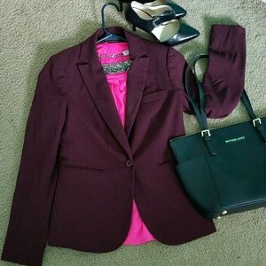 H & M plum/purple long sleeve blazer
