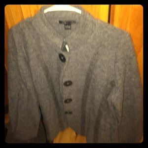 Wool button down coat