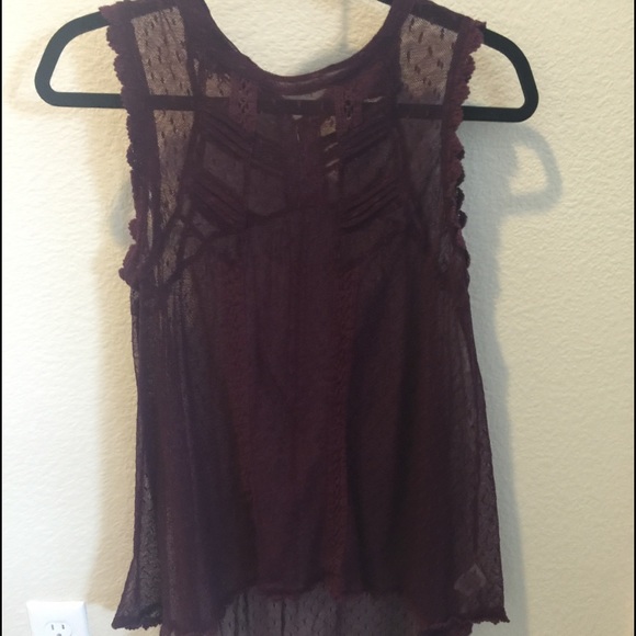 Purple free people top
