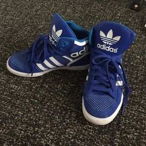 blue high top adidas